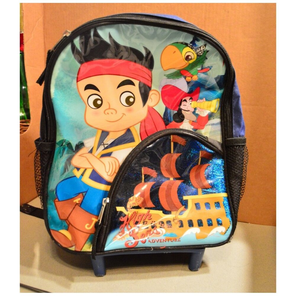 Aladdin High Seas Adventure Kids Backpack School Travel Bag Wheeled Vintage